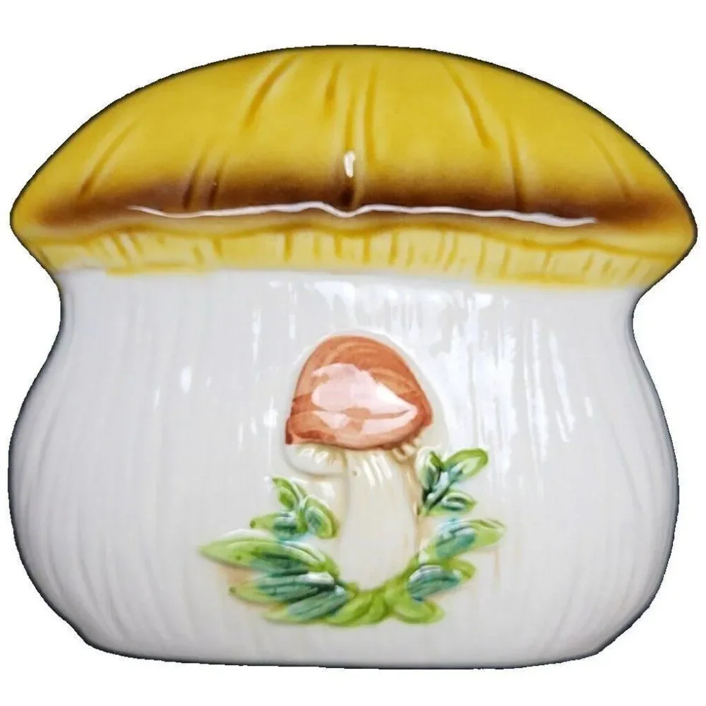 Vintage 1976 Sears Roebuck & Co Ceramic Merry Mushroom Napkin Holder Japan MCM